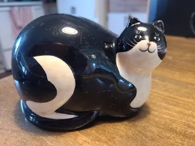 Warren Kimble Black Tuxedo Fat Cat Ceramic Sponge Holder Boston Warehouse 2002 • $7.99