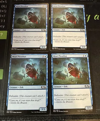 Moat Piranhas X4 M20 Core Set Magic The Gathering MTG • $2