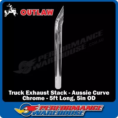 Truck Exhaust Stack Curved Chrome Steel 5ft Long 5  OD Kenworth Semi • $193.50