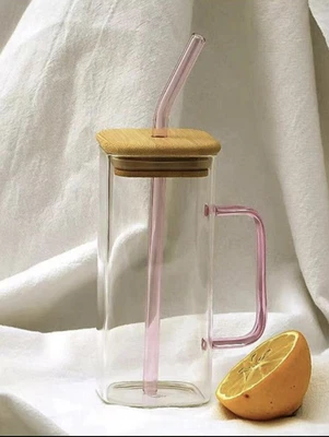£10 • Buy Glass Mug With Straw