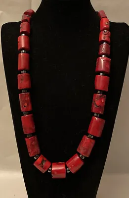 Rare Massive Vintage Heavy Chunk Natural Coral Necklace 23” Long (317 Grams) • $995