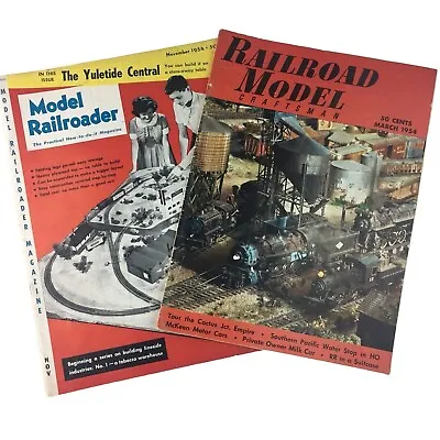Model Railroader Magazines Train Mar Nov 1954 Vintage Building Series Lot 2 U • $20.99