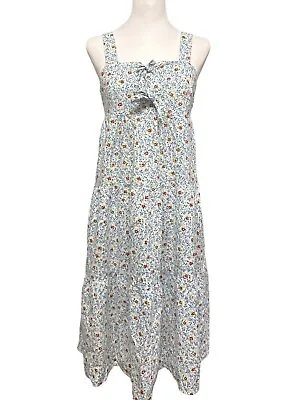 Floral Midi Dress Vintage Tiered/  Tie Size 8 • $35