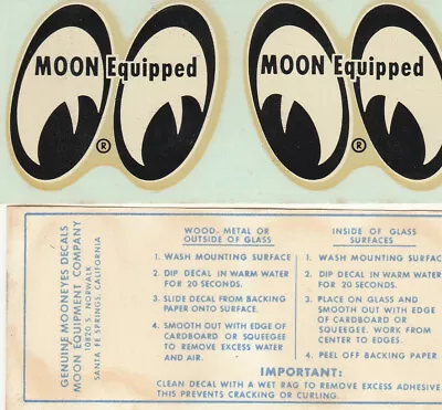 Moon Vent Window Water Type Decals OEM From Early 1960's Size Is 1 1/2  • $19.62