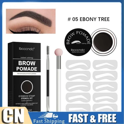 £5.64 • Buy Eyebrow Cream Powder Stamp Stencil Kit Waterproof Eyebrow Enhancer (Ebony Tree)