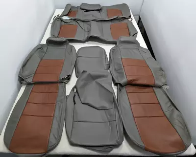 For Ford F250 F350 Super Crew XLT Lariat 2002-2003 Leather Seat Covers DH21 • $799