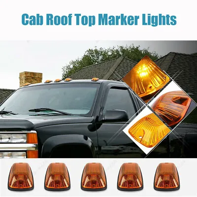$38.24 • Buy LED Cab Roof Parking Marker Clearance Lights 5 Piece Kit For Chevy GMC Truck US