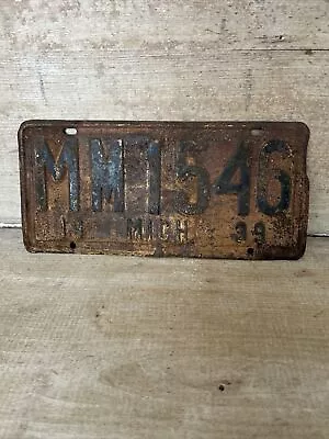 Michigan 1939 License Plate • $12.99