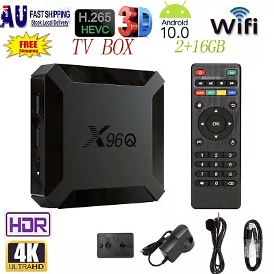 X96Q HD Smart TV Box Android 10.0 UHD 4K Wifi 2GB+16GB Media Player Set Top Box • $41.99