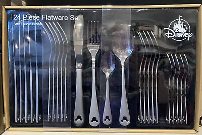 Disney Parks 24 Piece Flatware Set Icon Mickey Mouse New In Box • $73.99
