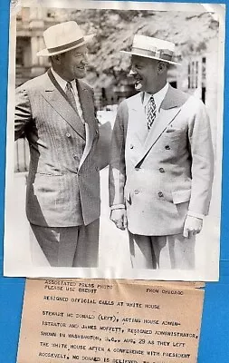 1935 House Administrators Steward McDonald James Moffett Original Press Photo • $33.99