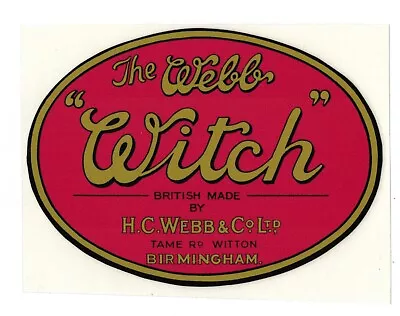 Webb Witch Vintage Mower Chain Cover Grass Catcher & Handlebar Repro Decals 2 • $23