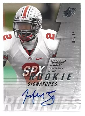 2009 SPx Rookie Signatures Silver Malcolm Jenkins #138 Rookie RC Auto /99 • $14.99