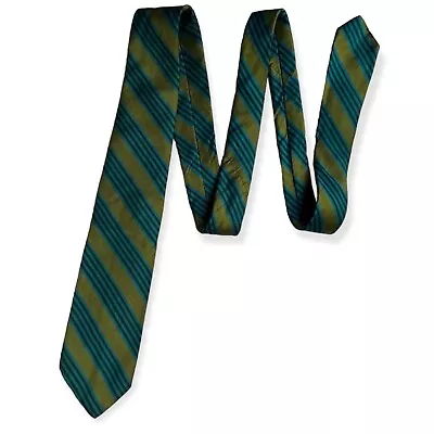 Jas K Wilson Vintage Men's Blue Green Black Stripe Neck Tie • $20