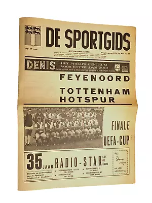 1974 UEFA Cup Final Feyenoord V Tottenham De Sportgids Stadium Edition Programme • £149.99