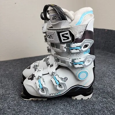 Salomon X-Pro 70 W Ski Boots Womens 6.5 US 23.5 White Blue Oversized Pivot • $71.22
