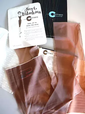 VTG Bur-Mil Cameo Nylon Stockings Size 9 1/2M JUST FABULOUS Sheer 2 Pair Panty • $22