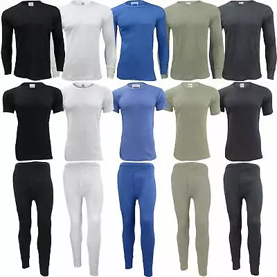 Mens Long Johns Thermal Set Half Full Sleeve Top Bottom Base Layer Underwear • £5.49