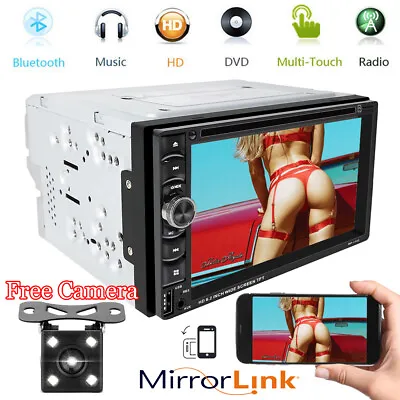 Mirror Link For GPS 2Din Car Stereo DVD CD A5 Fast System HD Radio Player&Camera • $106.79