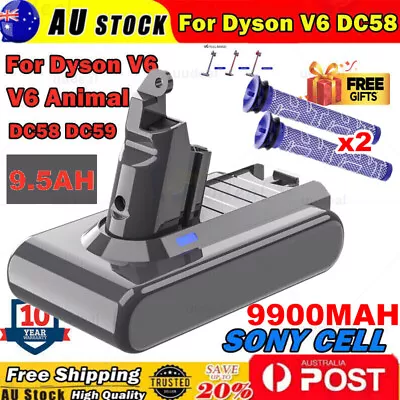 9900mAh Battery For Dyson V6 DC58 V6 Animal DC59 DC61 DC62 SV06 967810-02 Filter • $36.88