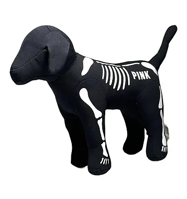 VICTORIA’S SECRET Black Skeleton Print Dog Plush Toy • $15