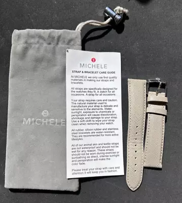 Genuine MICHELE Leather 18 Mm Tan Textured Watch Band Strap • $22.50