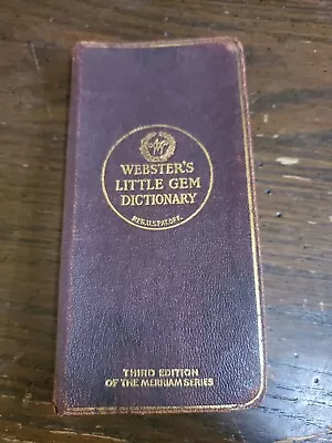 Webster's Little Gem Dictionary 3rd Edition Of The Merriam Series Leather... • $15.99