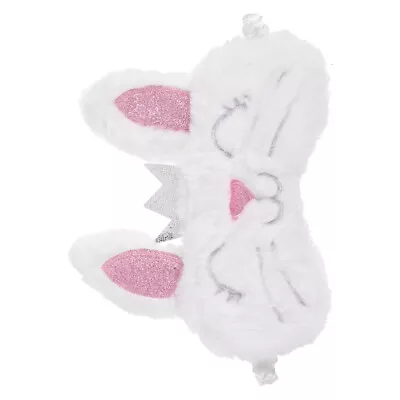  Plush Rabbit Eye Mask Travel Blinder Cover For Kids Cartoon Patch Child Quartz • £9.28