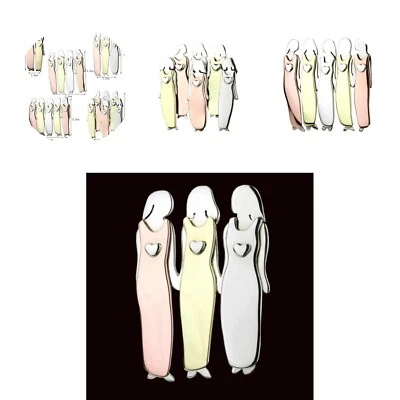 £4.33 • Buy Girls Brooch Cute Dress Up Wedding Good Friends Sisters Brooch Pin Compact