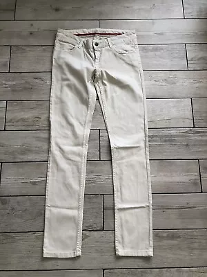 Kate Moss Topshop Slim Skinny Jeans W28 L32 White/cream Size 10 Y2K Vintage • £19.90