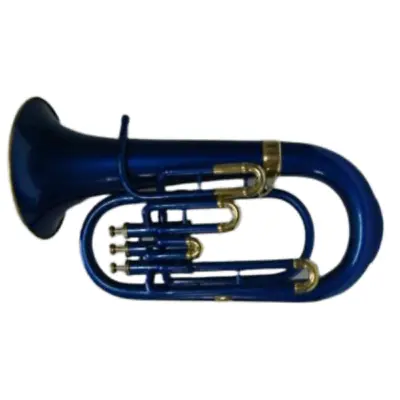 Brass Euphonium Bb 3 Valve Blue Lacquered Brass Finish With Hard Case By Zaima • $465