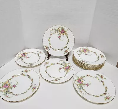 12 Minton England Lorraine Luncheon Plates 8  • $135