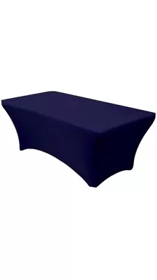 6 Foot Fitted Tablecloth - Navy Blue • $10