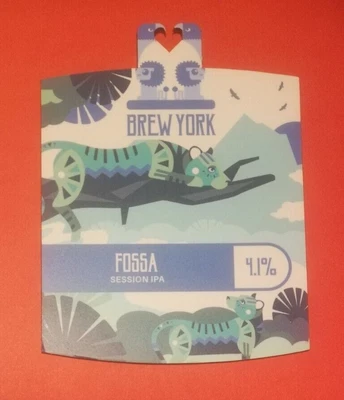 £1.50 • Buy BREW YORK Brewery FOSSA Real Ale Beer Pump Clip Badge Front Yorkshire