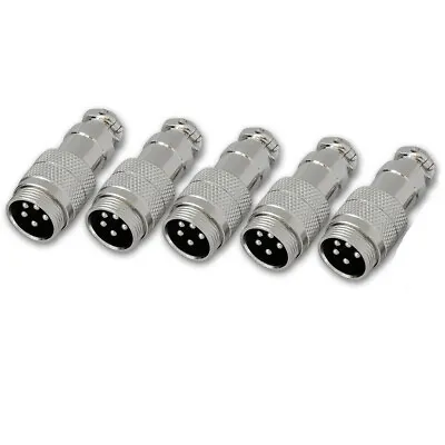 5 PCS 5 Pin Ham & CB Radio MIC Microphone Connector Male Plug Solder Type • $13.99