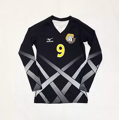 Mizuno Madill Wildcats Long Sleeve Volleyball Jersey Women's Medium Black Gold • $5.40