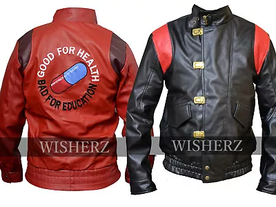 Akira Kaneda JacketManga By Katshuiro Red&Black Leather Jacket With CapsuleText • $53