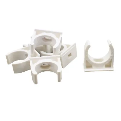 6PCS 25mm Diameter White PVC Water Tube Pipe Hose Fitting Clamps Clips • $7.77