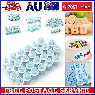 $19.99 • Buy 26 Alphabet Number Letter Fondant Mold Cake Decorating Set Icing Cutter Mould AU