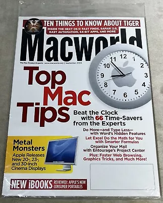 Macworld September 2004 NEW SEALED Magazine Top Mac Tips IBooks Metal Monsters • $16.32