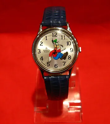 Disney BACKWARD GOOFY WATCH WORKING ORIG. BAND NU BATTERY WORKING #33 • $44.89