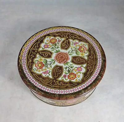 Vintage Designed By Daher Long Island New York Tin Floral Made In England 8  • $21.50