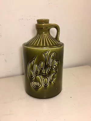 McCoy Moonshine Jug Cookie Jar Olive Green Vintage Spooky Halloween Font • $24.95