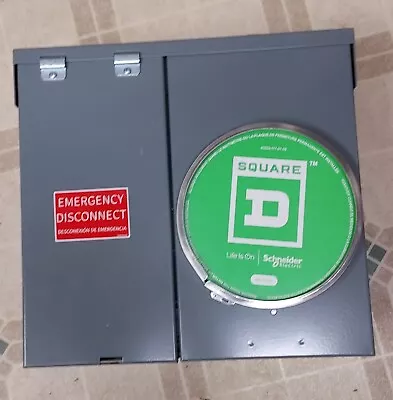 $350 • Buy NEW IN BOX Square D  100 Amp Ring Type  Meter Socket W/ Main Breaker CQRB100CP