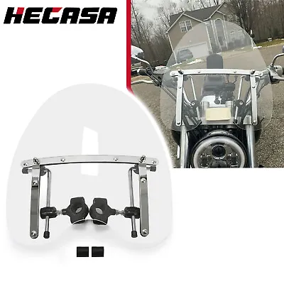 18 X 16  Universal Clear Motorcycle Windshield For 7/8  & 1  & 1-1/4  Handlebars • $45.50