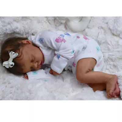 Real Soft 3D Toddler Sleeping Newborn Full Reborn Baby Dolls Handmade Kids Gift • $115.90