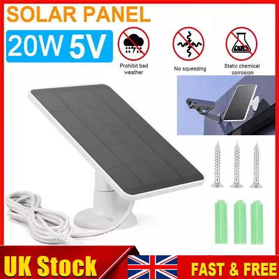 Solar Panel Charger Ring Spotlight Stick Up Camera Doorbell Solar Charger DC • £14.69