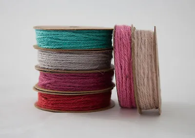 Coloured Natural Hessian String Cord Rope 2mm X 10m 6 Colours Arts & Crafts • £3.99