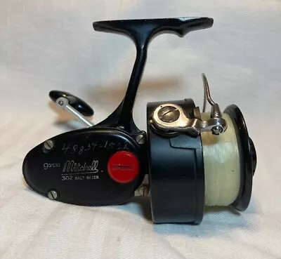 Vintage Garcia Mitchell 302 Salt Water Spinning Fishing Reel With Extra Spool. • $29