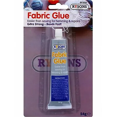 Extra Strong Fabric Glue 50ml Quick Bond Washable Textile Sewing Hemming Repair • £2.75